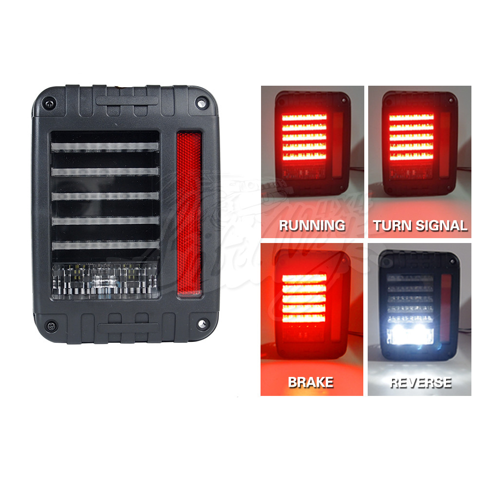 6000K DC12V IP68 LED Tail Lights For Jeep Wrangler White Yellow Color