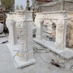 Marble Fireplace Mantel Freestanding Stone Relief Fireplaces Indoor Decorative