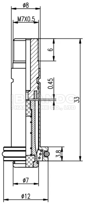 Pneumatic Solenoid Valve Armature Plunger 4V110-06 4V120-06 4V130C-06 0