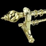 0.5mm Polished Curtain Rod Bracket Arrow Metal Sliding curved Twisted Birch