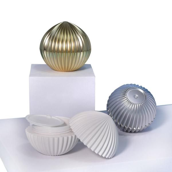 10g Cream Bottle Gold Silver Spherical Cream Cap for ABS Plastic Cosmetic