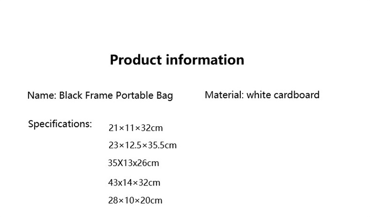 Black Frame Cloth Carrier Bags , Corrugated Biodegradable Cloth Bags
