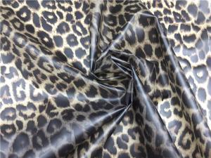 Wholesale Leopard Design Printed Tpu Leather Brown Color 0.20mm For Ladies Coat from china suppliers