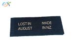 Middle Fold Woven Clothing Labels Tags Black Label White Words For Clothing