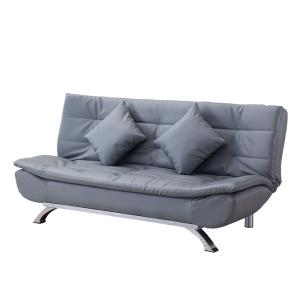 Wholesale Faux Leather Folding Futon Sofa Bed With 2 Pillows from china suppliers