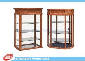 Wholesale Full vision Wood Display Cabinets MDF showcase with solid wood veneer / paint finished from china suppliers
