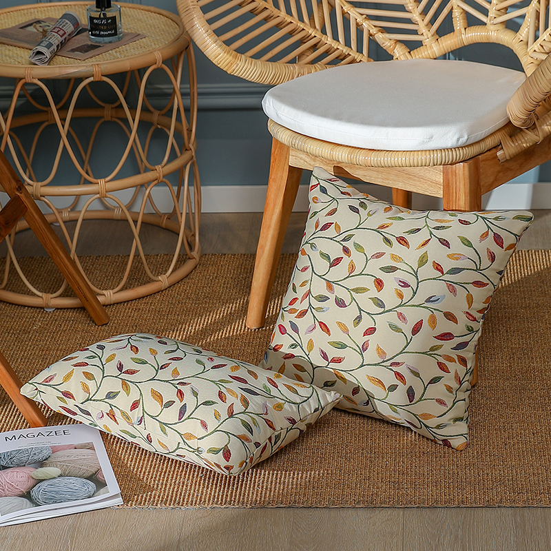Nondisposable Jacquard Willow Leaf Pillow 450/350g 3D Sanding Pillow Core Included