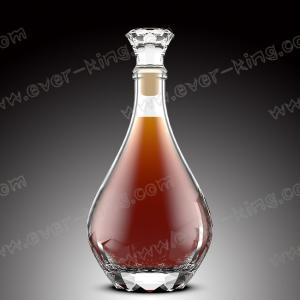 Wholesale Heat Resistant Clear 750ML Rum Glass Bottle With Diamond Cap from china suppliers