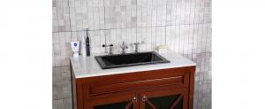 China Marble Custom Bathroom Vanity Tops Natural Stone Effect Easy Faucet Installation on sale