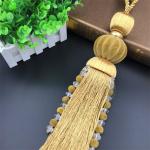 Fashion custom long tassel fringe trimming for curtain attractive tieback
