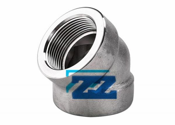 45 Degree 3 / 4 " Class 3000 Npt Pipe Fittings , SS 316 Stainless Steel Street