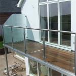 TESIA Modern Glass Balustrade Railing For Apartment Balcony Deck Terrace