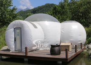 Wholesale Romantic Glamping 2 Rooms Inflatable Bubble Tent Hotel With bath Room And Lock Doors from Sino Inflatables from china suppliers