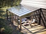 Customized Size Glass Houses for Outdoor Living Smooth Surface Aluminum Frame