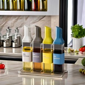 Wholesale Leak-Proof Vinegar Bottle and Soy Sauce Dispenser Set for Modern Kitchen Glass Oil Jug from china suppliers
