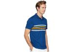 Polyester Men's Polo Shirts Design Bicolor Contrast Bands Knit Cuffs