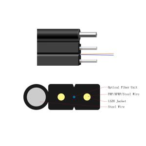 Wholesale LSZH / PVC / PE Jacket Simplex Single Mode Fiber G652A FTTH Drop Cable Aerial Usage from china suppliers