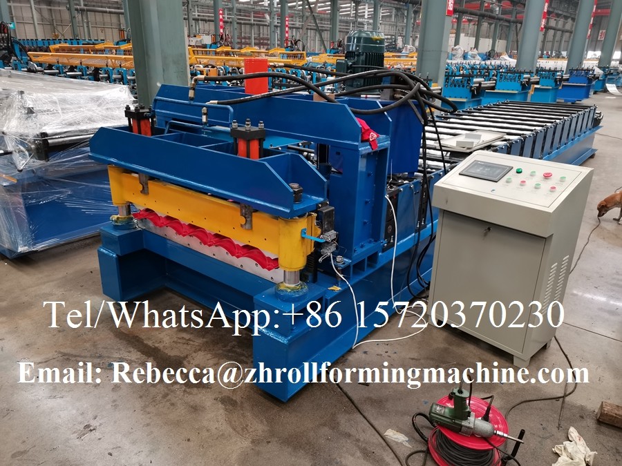 Roof Panel metal roof roll forming machine / roof tile roll forming machine with 5.5kw motor
