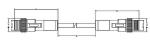 17 Pin Sensor Cable M12 Waterproof Connector Male To Male PA66