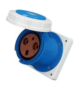 Wholesale Blue Cover 3 Phase Industrial Socket 230 Volts Rated Voltage Straight Type from china suppliers