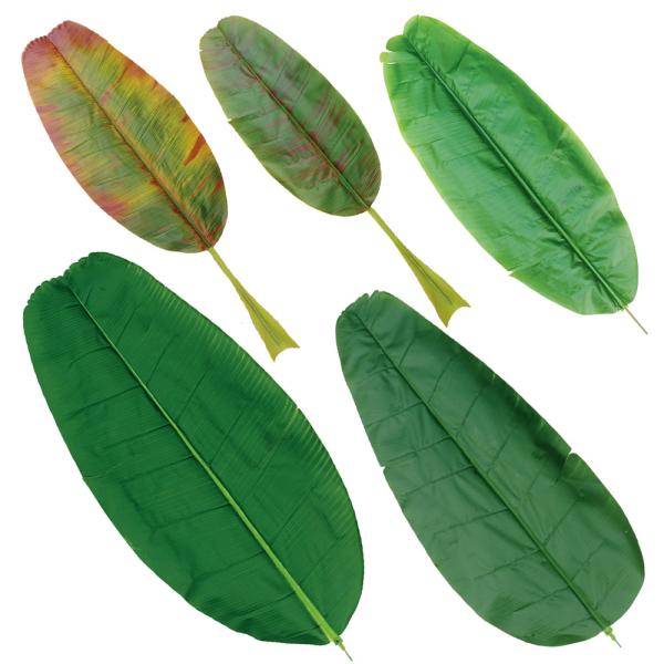 Fire Retardant Artificial Banana Leaves Outdoor For Events Evergreen Colored