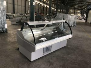 Wholesale Curved Glass 2.0 Meter Butcher Meat Case Display Fridge with SEC Certification from china suppliers
