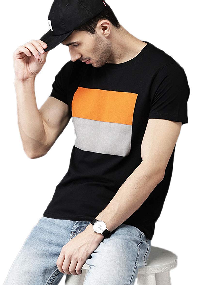 Urban Stylish Mens T Shirts 100% Cotton Short Sleeves Fabric Weight 120 Grams