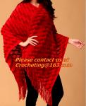 Crochet, Women Sweater Ladies Tassels Poncho Long Knitted Pullovers Knitted Cape