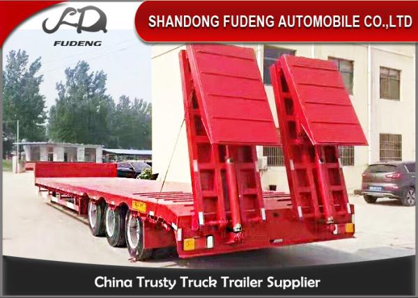 Gooseneck Lowboy Trailer Semi 3 Axle Carry Heavy Duty Equipment Trailer Low