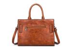 Polyester Luxury Women PU Handbag Antiwear Multipurpose 32x13x23cm