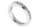 EM Cut Round White Gold Engagement Rings , 18k White Gold And Diamond Ring 3.0×2