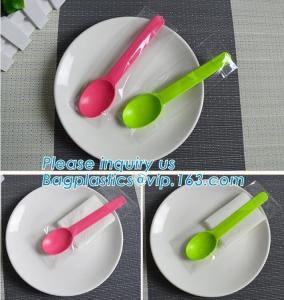 Wholesale Pink Corn Starch Ice Cream Dessert Spoon,ECO-friendly Corn starch Compostable Spoon,EU style corn starch disposable plas from china suppliers