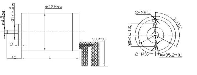 Nema 17 Brushless Dc Motor For Electric Car , High Torque Electric Motor 
