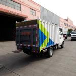 Closed Type Waste Bin Truck Lifting Plate Eco friendly Mini Garbage Truck