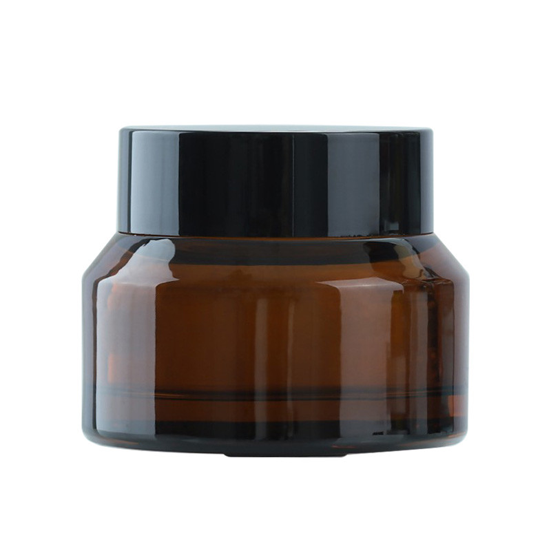 1OZ 1.8OZ 2.8OZ 3.5OZ Cosmetic Glass Jars Brownness Glass Lotion Containers