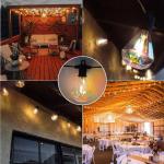 IP65 Hanging Bulb Lights Outdoor 27FT Waterproof Diamond Shaped String Light