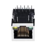LPJG0801BBNL Coon Rj-45,Shield Thru-hole W/LEDs&Magnetic ,Gigabit 1:1,RoHs