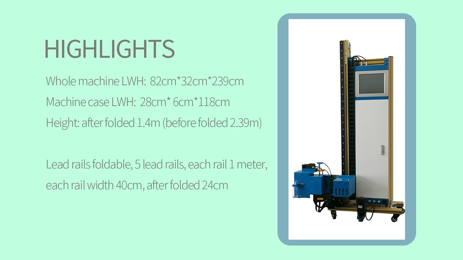 Slim Vertical 1.4m Uv Wall Printer Built In Ipad Computer