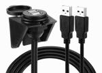 Car Dashboard Flush Mount Dual USB 2.0 Extension Cable For Date Transfer