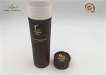 Gold Foil Printed Cardboard Cylinder Packaging / Paper Tube Packaging For Coffee