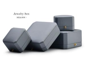 Wholesale Glossy Lamination Leather Gift Box , Custom Jewelry Packaging With Logo from china suppliers