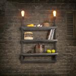 Rustic industrial wall lamp study store shop restaurant cafe light antique wall