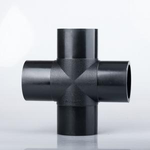 China Discount HDPE Butt Welding Fitting Four Way Reducing Cross Tee Pipe Fitting on sale
