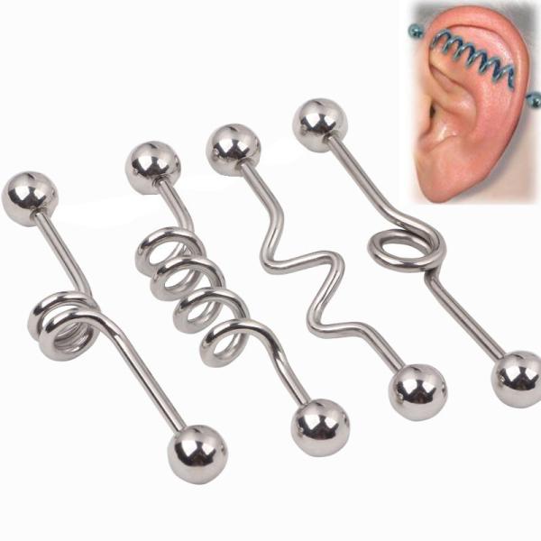Wholesale Body Piercing Jewelry Surgical Steel Industrial Barbells Earring