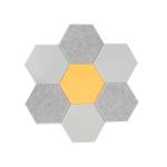 High Density 1000gsm 3800gsm Hexagonal Acoustic Panels Fire Retardant