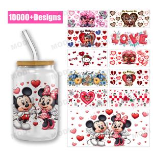 Wholesale Custom Design 16oz UVDTF Tumbler Decals Sticker Valentine'S Day UV DTF Cup Wrap from china suppliers