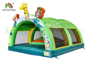 Wholesale Colorful Wild Animal Inflatable Bouncy Tent Kids PVC Bouncer With Small Hill from china suppliers