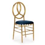 Gold Metal Stainless Steel Hotel Banquet Phoenix Chair Stacking Event Party
