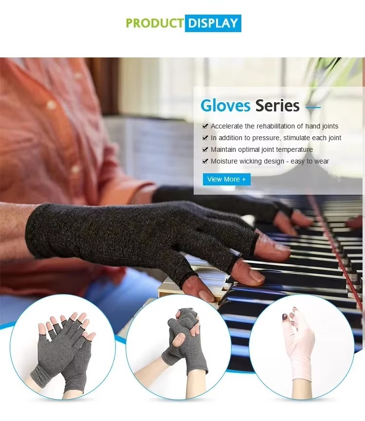 Half Fingerless T Typing A Anti Rrheumatoid Arthritis Compression Hand Therapy Cotton Spandex Gloves For Women Pain Relief
