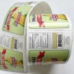CMYK Printing Vinyl Stickers Food Bottle Packaging Roll Adhesive Customized